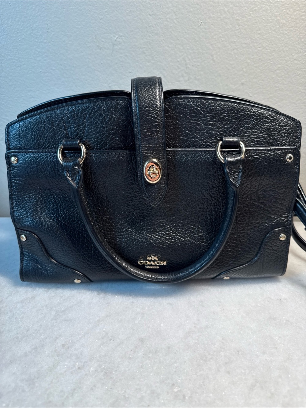 Coach 37779 Small Mercer 24 Black Triple Compartment Crossbody w/Turn Lock